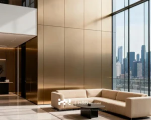 Hotel Lobby Metallwand