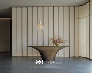 custom metal reception desk