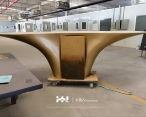 metal industrial reception desk