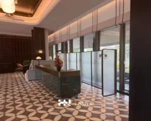 Frosted Embossed Glass Partition