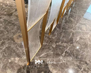 Hot-Melt Textured Curved Tempered Glass Partition