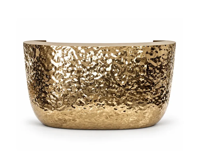 Ripple_Texture_Stainless_Steel_Bar_Table_in_Mirror_Titanium
