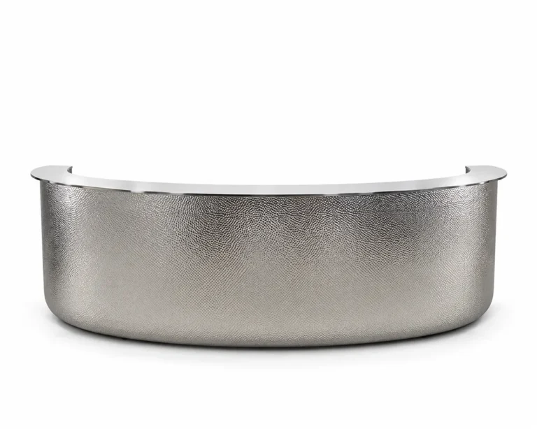Silver_Reception_Desk_with_Whacked_Texture_Finish