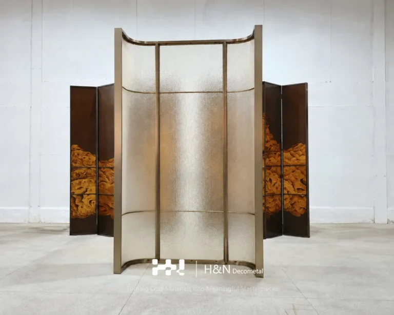brown_curved_textured_glass_partition